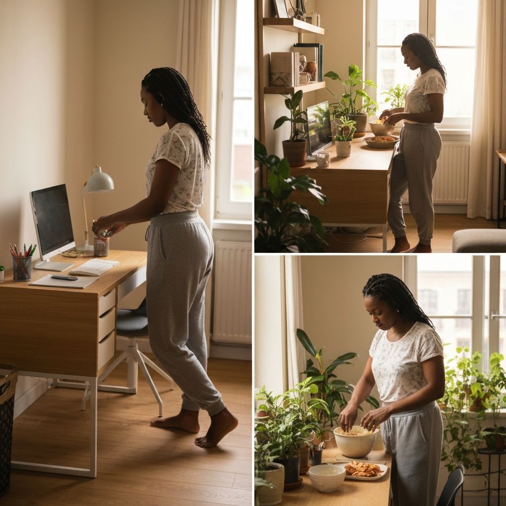 Person doing daily activities